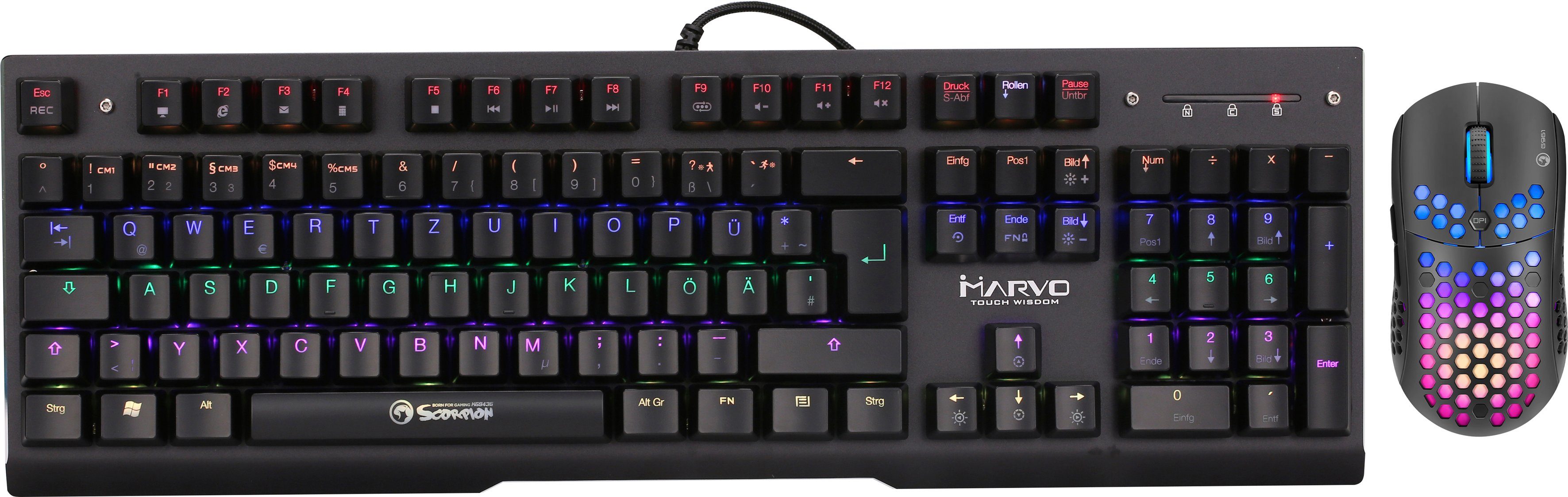 MARVO Midcore Gamer Kit Beta KG943G/M399 Eingabegeräte-Set