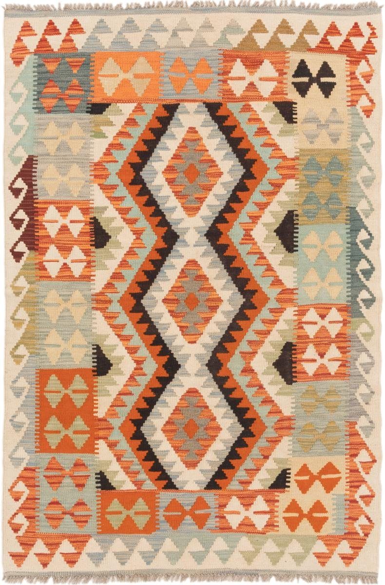 Orientteppich Kelim Afghan 106x159 Handgewebter Orientteppich, Nain Trading, rechteckig, Höhe: 3 mm