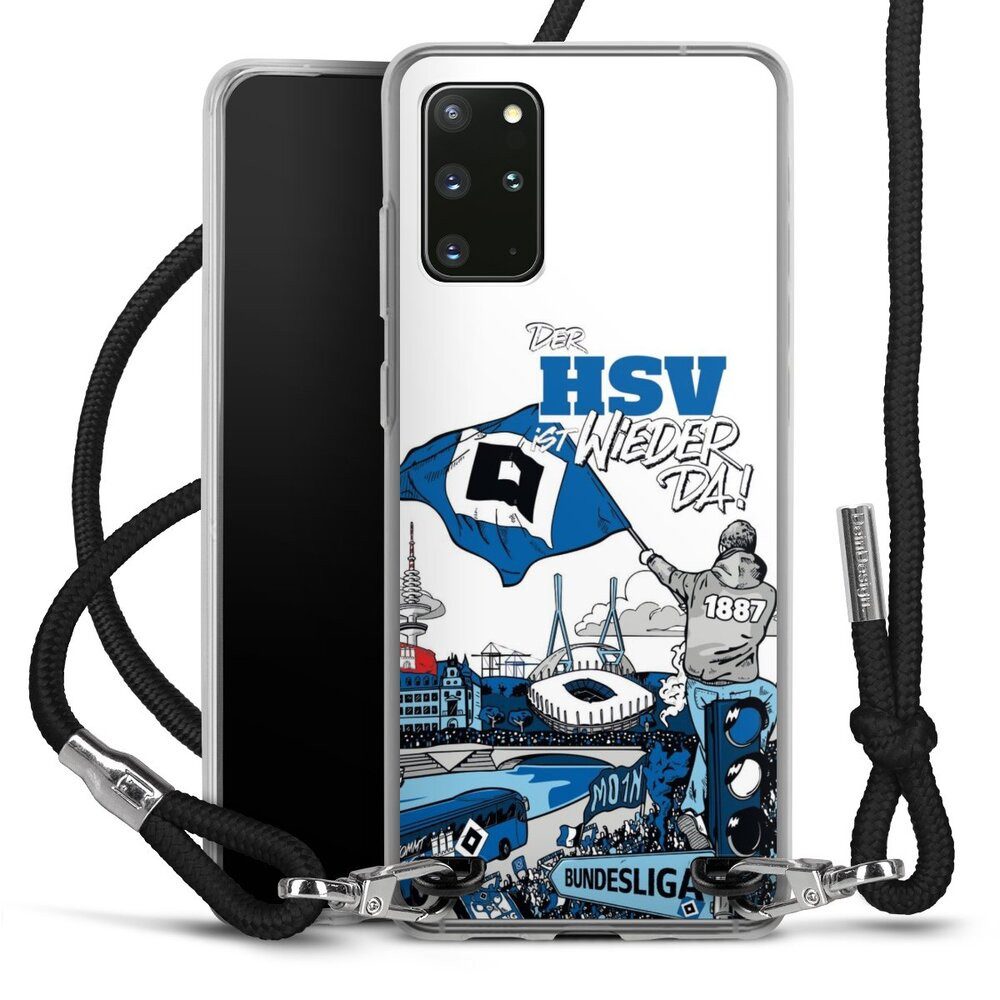 DeinDesign Handyhülle Hamburger SV Offizielles Lizenzprodukt Aufstieg, Samsung Galaxy S20 Plus 5G Handykette Hülle mit Band Case zum Umhängen