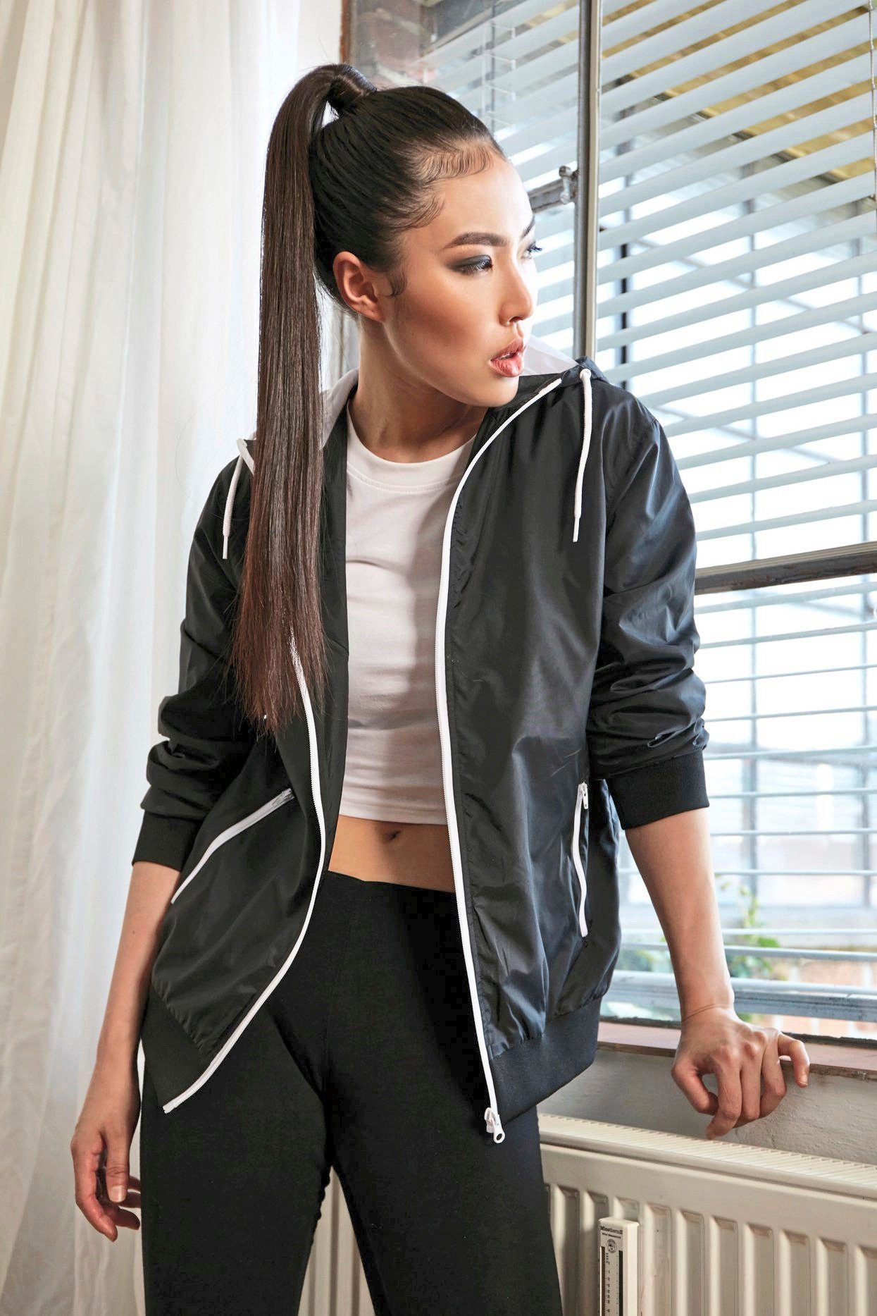 WITORU Windbreaker leichte Damen Jacke auch als Regenjacke / Windjacke geeignet XS bis 5XL