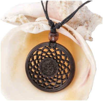 Guru-Shop Perlenkette Chakra Halskette, Boho Chakra Kette aus Holz -..