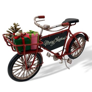 Aubaho Dekoobjekt Fahrrad Weihnachten Dekoration Metall Nostalgie 24cm Antik-Stil Gesche