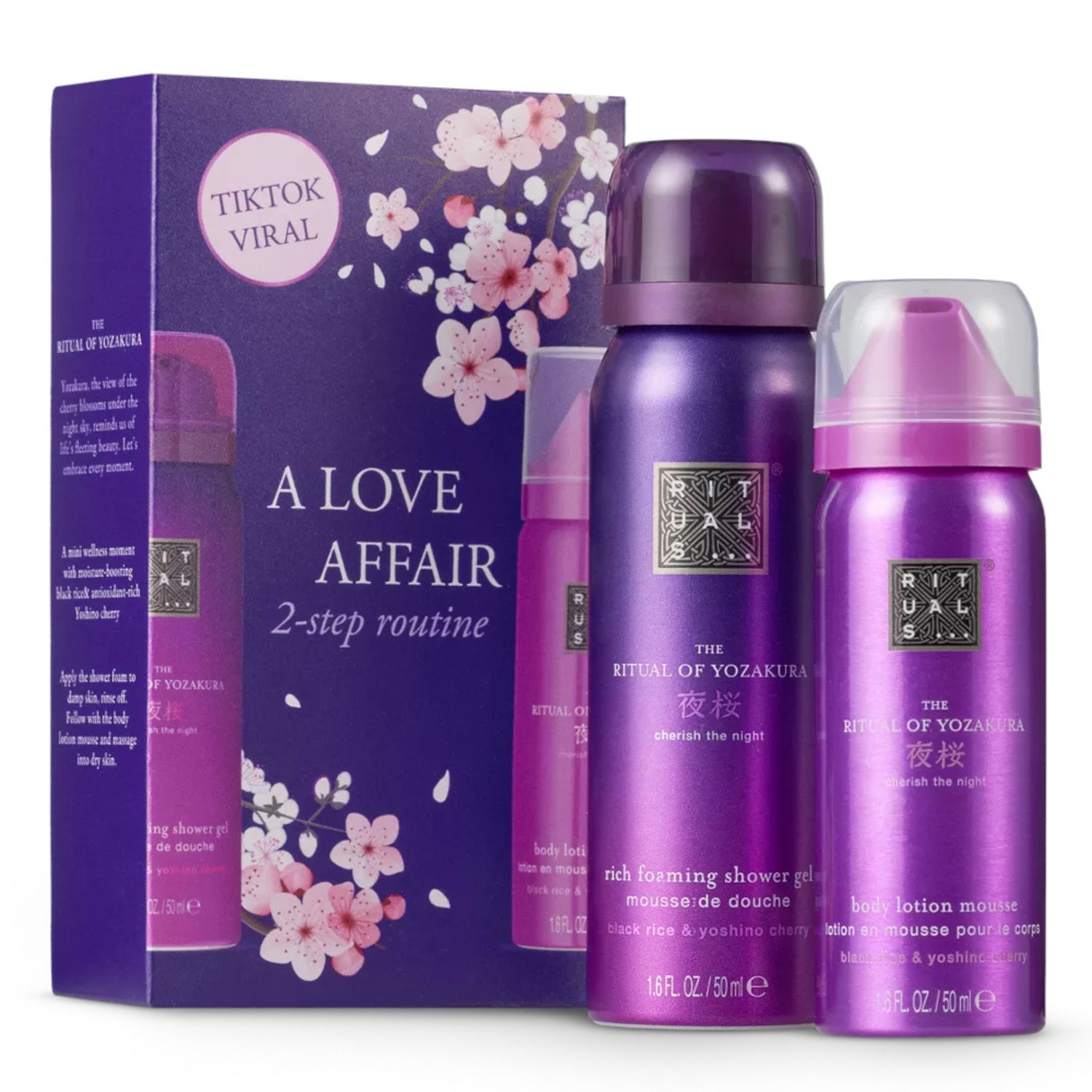 Rituals Pflege-Geschenkset Rituals Yozakura Mini Body Gift Set, 2-tlg., Mini Pflege-Set mit Duschschaum und Body Mousse