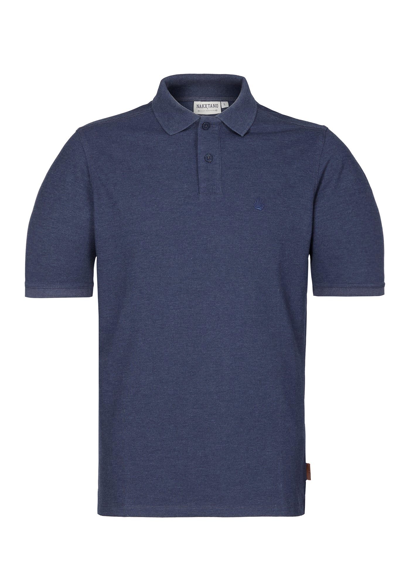 naketano T-Shirt Baumwolle Polokragen Kurzarm Piqué Knopfleiste casual klassisch Herren (1-tlg) weich, bequem, vegan, meliert, gepflegt, Alltag, atmungsaktiv