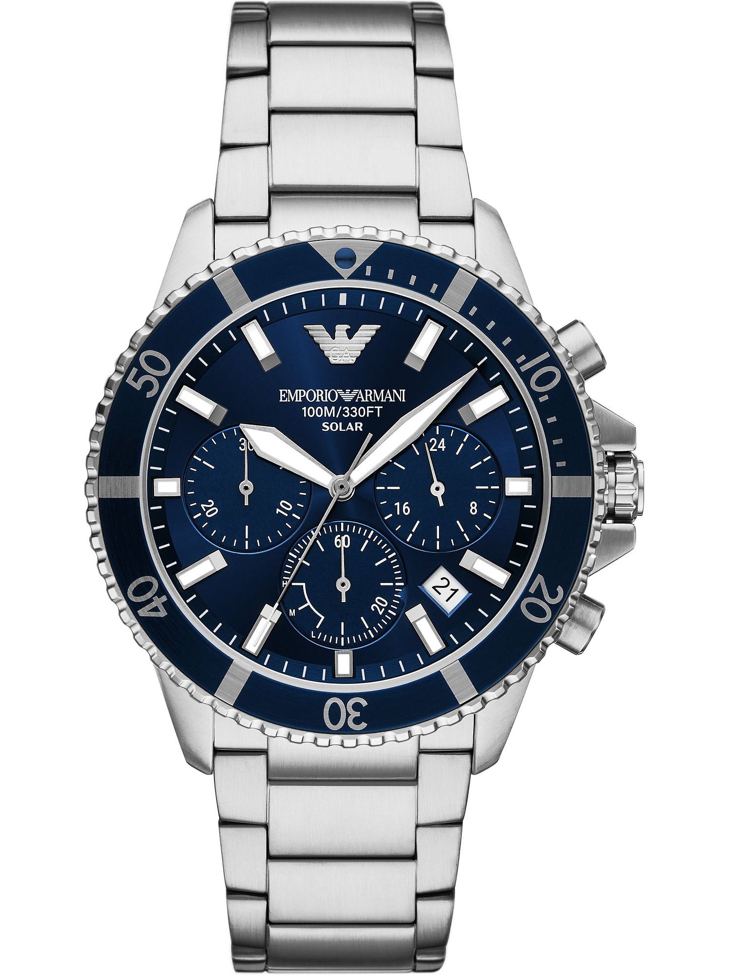 Emporio Armani Chronograph Emporio Armani Herren-Uhren Analog Solar, Klassikuhr