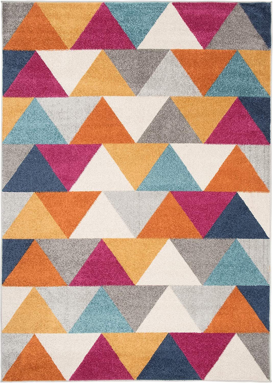 Teppich LAZUR_Geometric, Mazovia, 80x150, Geometrisch, Kurzflor, Orange Gemustert Modern