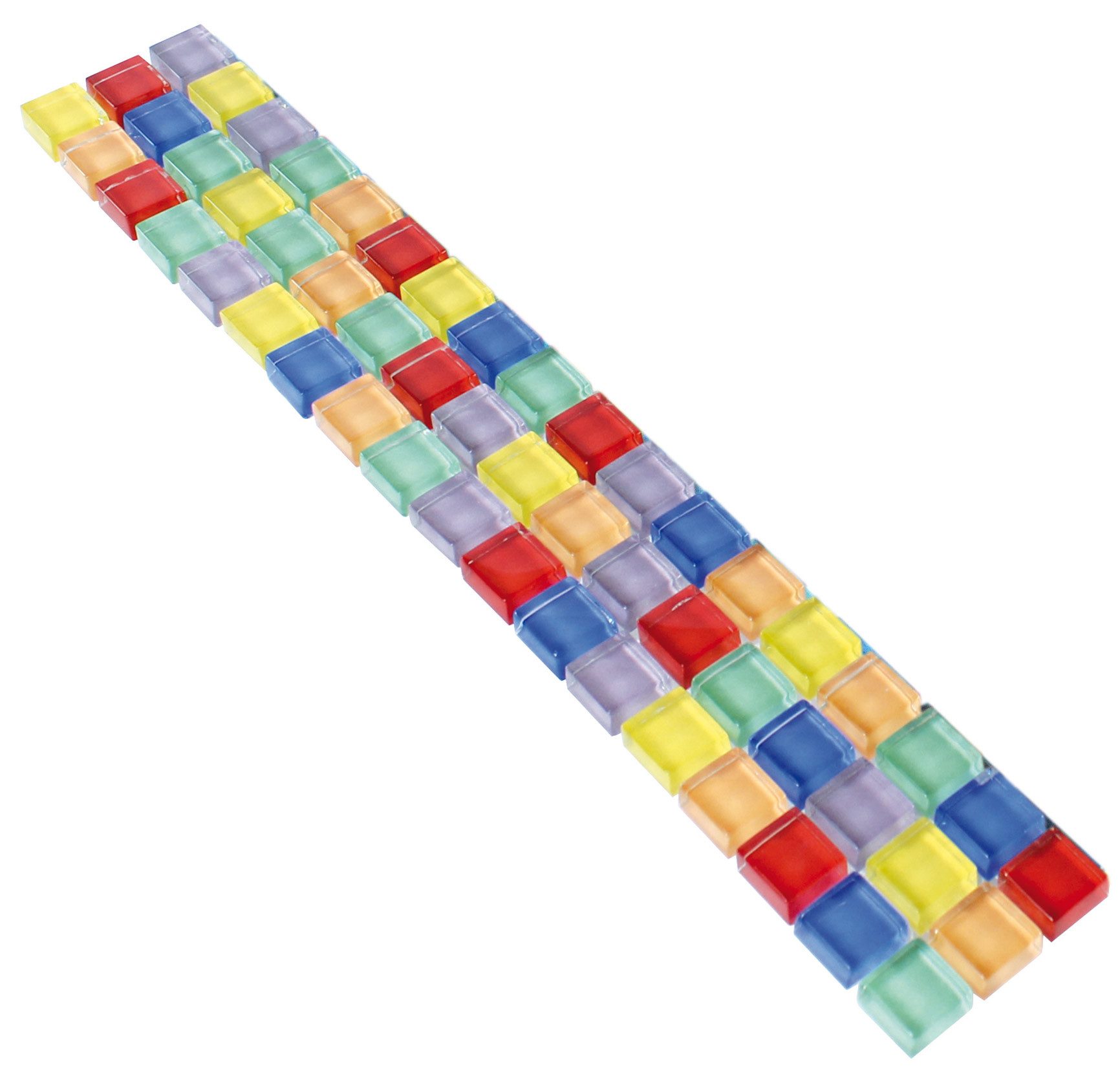 Mosafil Mosaikfliesen Glas Bordüre Leesburg Bunt Mix, Glas 30.000x4.800, grün-blau, Verlegefertig auf ein Netz geklebt - Wasserfest