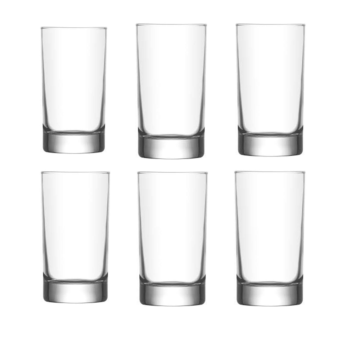 LAV Glas Wassergläser Set 6 teilig Trinkglas Gläser Füllmenge 150 ml Saftgläser, Glas, Spülmaschinenfest | Gläser