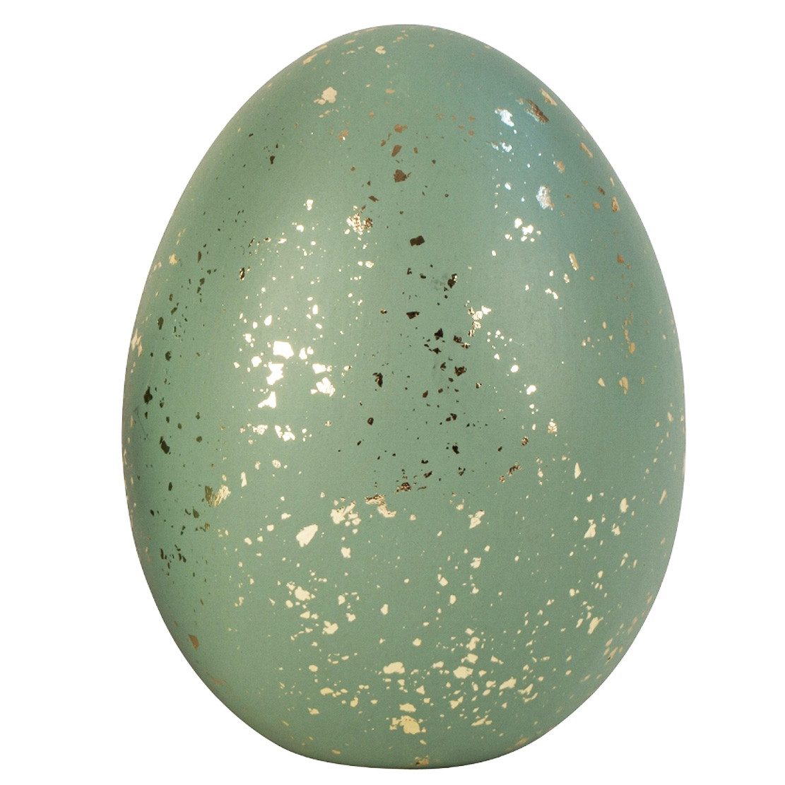 Mel-O-Design Osterei Deko Ei Osterdeko (Frühlingsdeko, Osterdekoration, Tischdeko Keramikei), in tollen Farben mit Goldsprenkeln