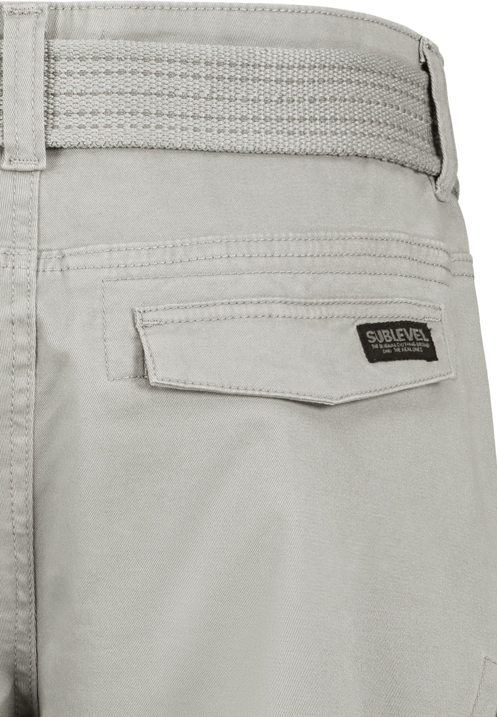 SUBLEVEL Cargoshorts Herren Cargo Shorts kurze Hose Bermuda Knielang Short Sommer + Gürtel