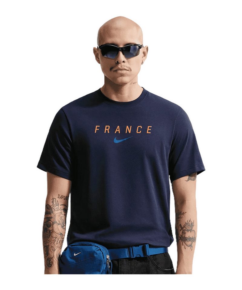 Nike T-Shirt Nike Performance FFF Frankreich Primary T-Shirt Baumwolle
