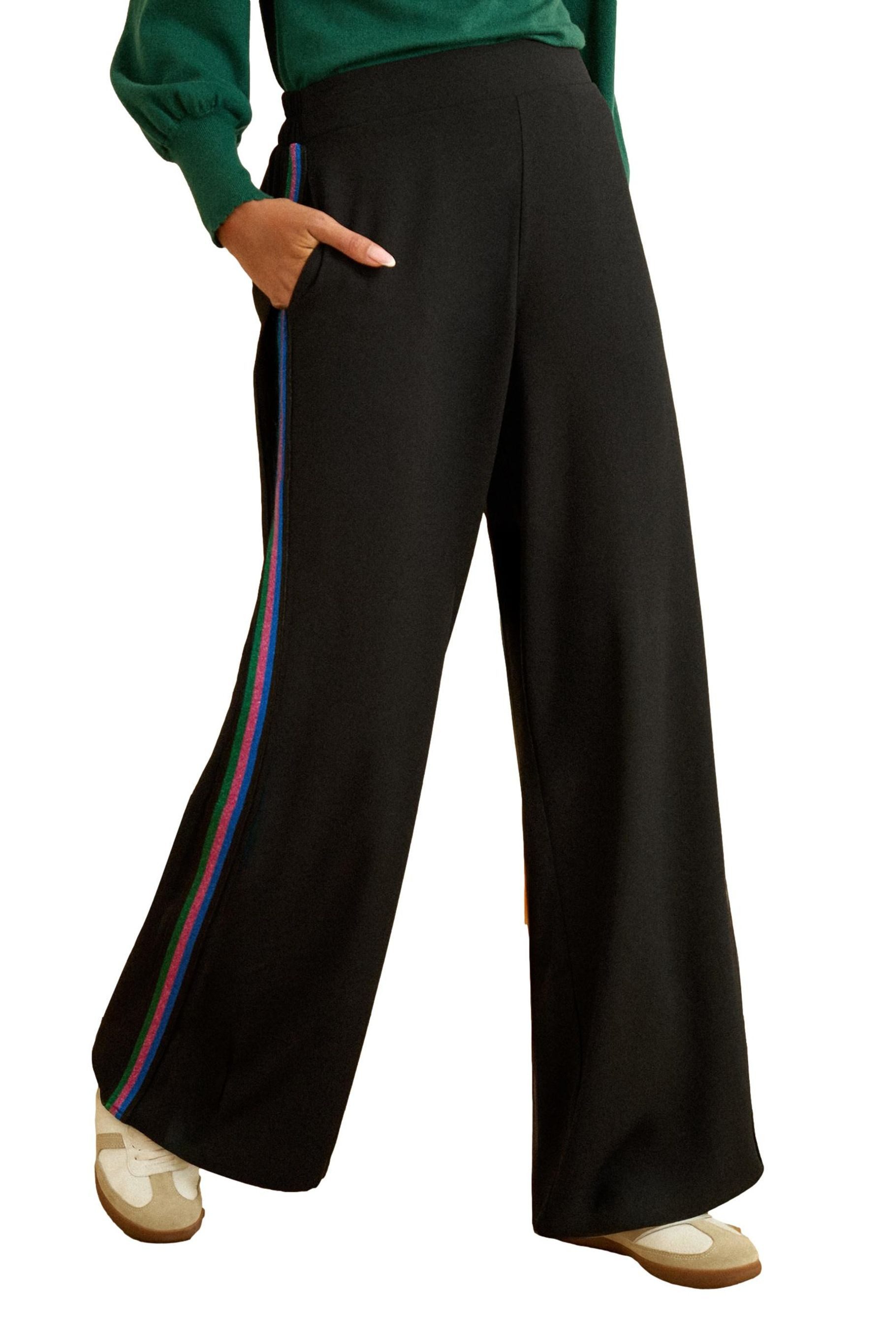 Love & Roses Palazzohose Love & Roses Metallic Hose mit weitem Bein (1-tlg)