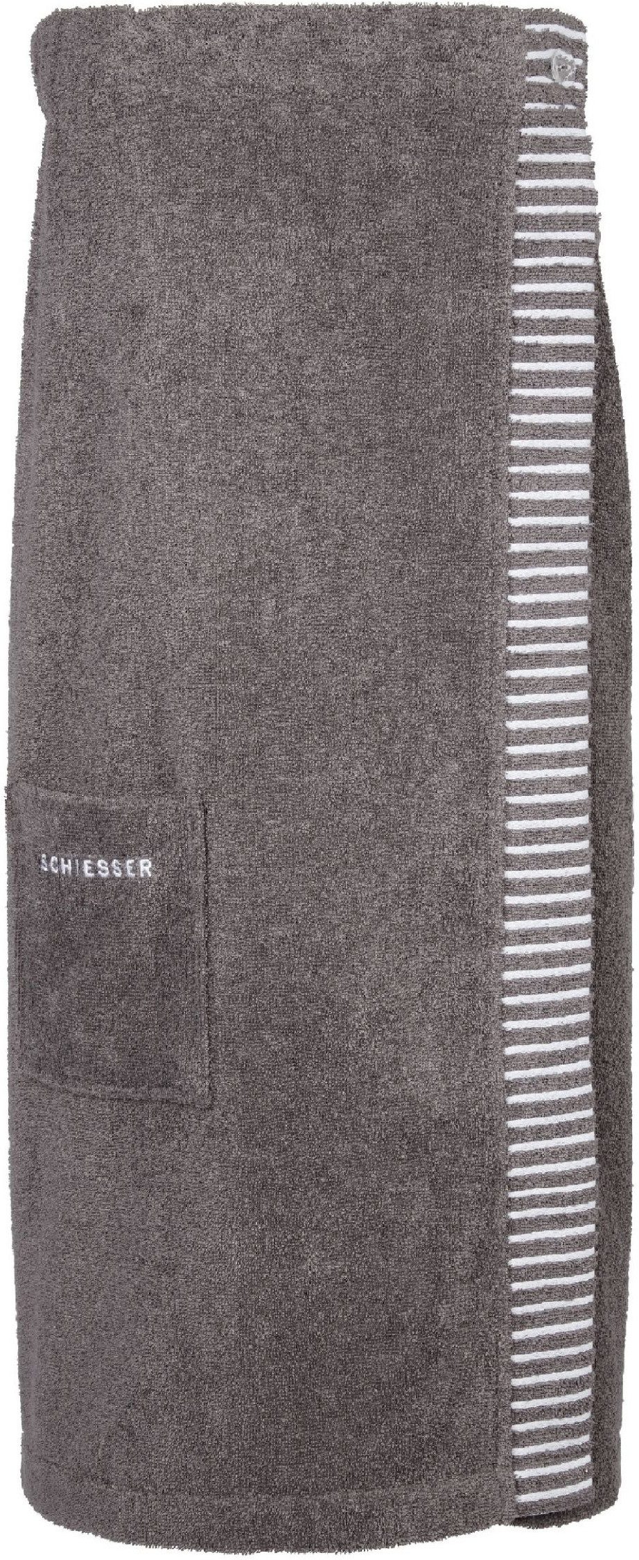 Schiesser Kilt Rom aus weicher Baumwolle, saugstark und 3-fach weitenverstellbar, Kurzform, Frottier, Knöpfe, OEKO-TEX® MADE IN GREEN