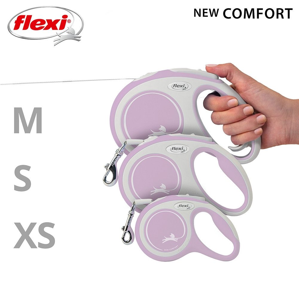 flexi Flexileine Flexi "NEW COMFORT" mit Gurt rosa