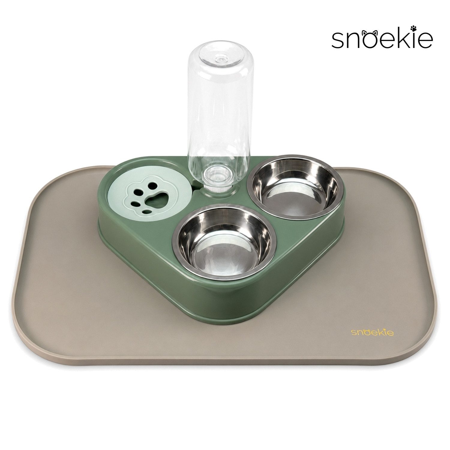 SNOEKIE Trinkautomat Snoekie automatischer Wasserspender mit drei Schüsseln Vorteilsset
