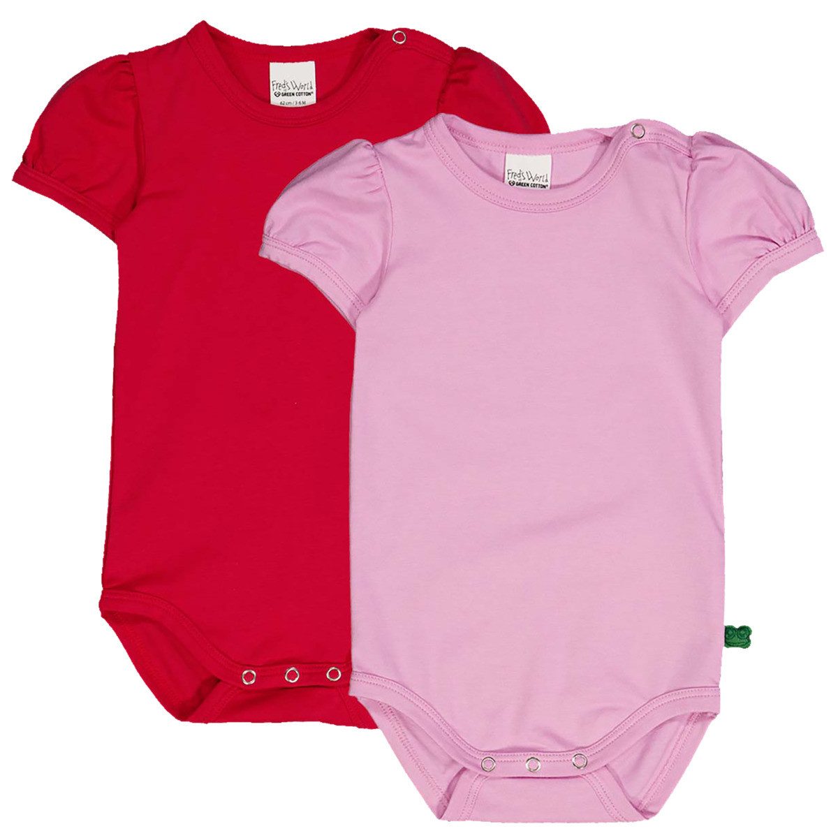Fred's World by GREEN COTTON Kurzarmbody 1581023801 Mädchen (2-tlg) Babybody mit kurzen Ärmeln, Bodysuit, Babybody, Einteiler, Basic-Body