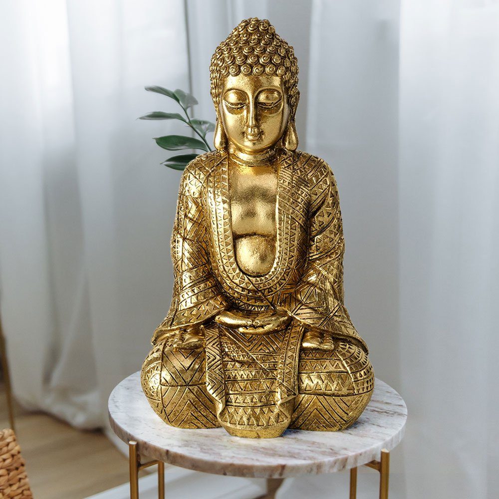 Qualität garantiert! etc-shop Dekofigur, Buddha Figur Skulptur Wohnzimmer Wohndekoration, Dekofigur