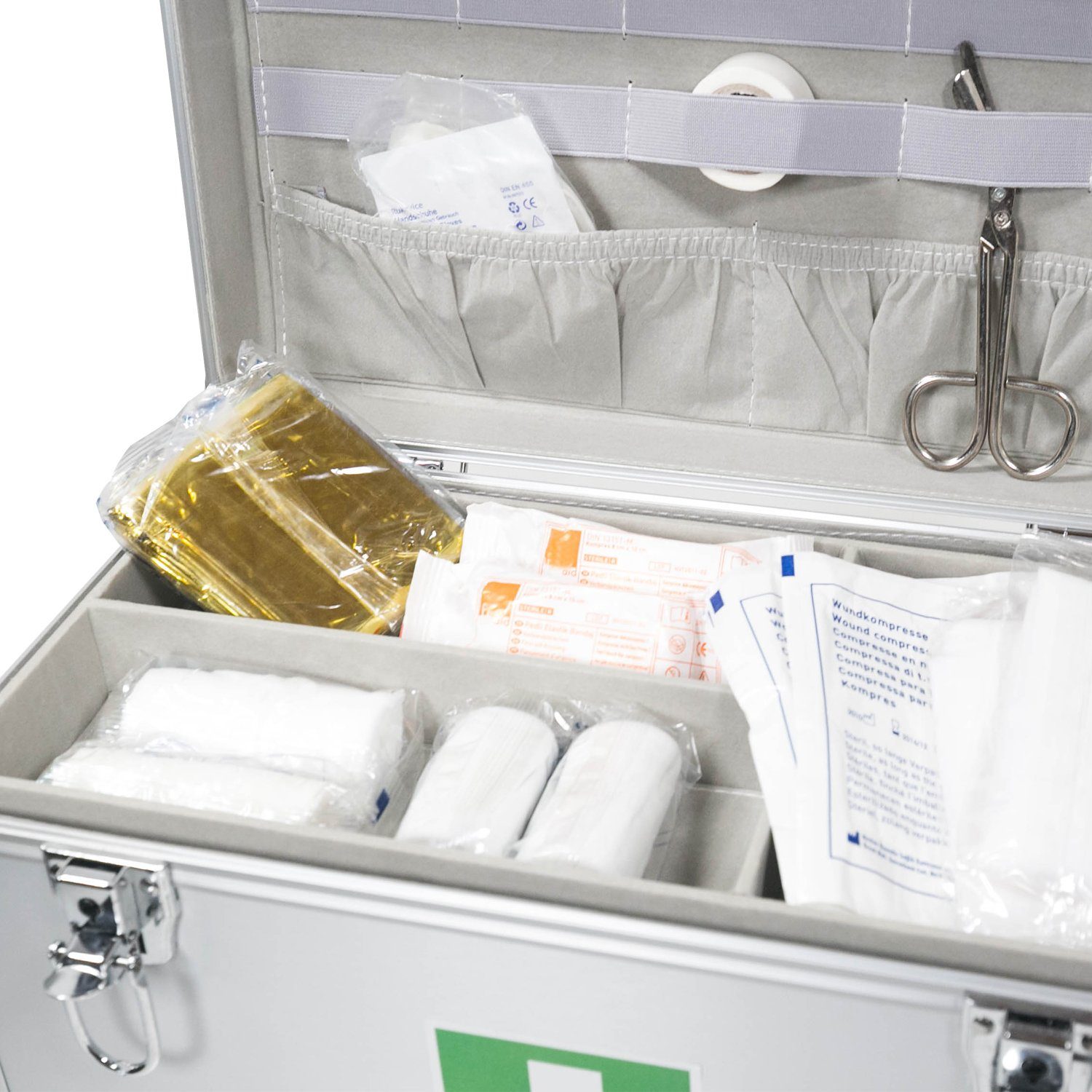 Erste-Hilfe Erstversorgung Koffer Arztkoffer für erkennbarer 40x22,5x20,5 cm HMF mit Tragegriff, Apothekerschrank Medizinkoffer,