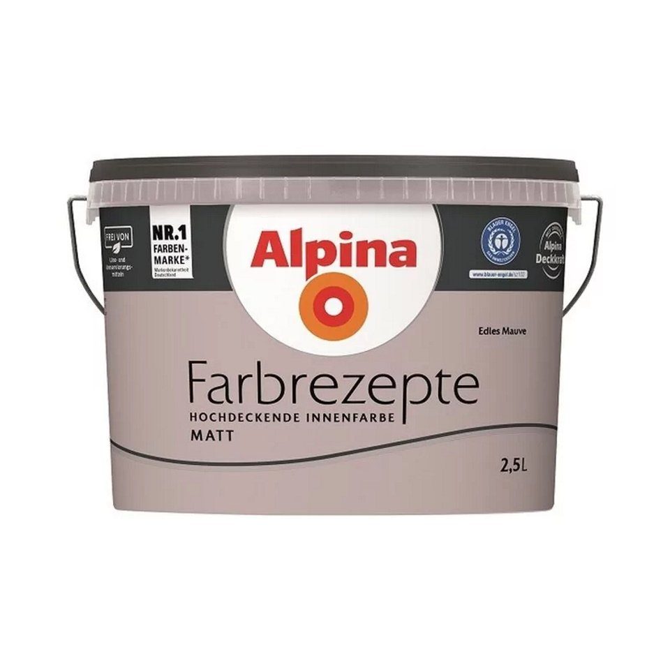 Alpina Wand- und Deckenfarbe Alpina 2,5 L. Edles Mauve - Zartes Lila