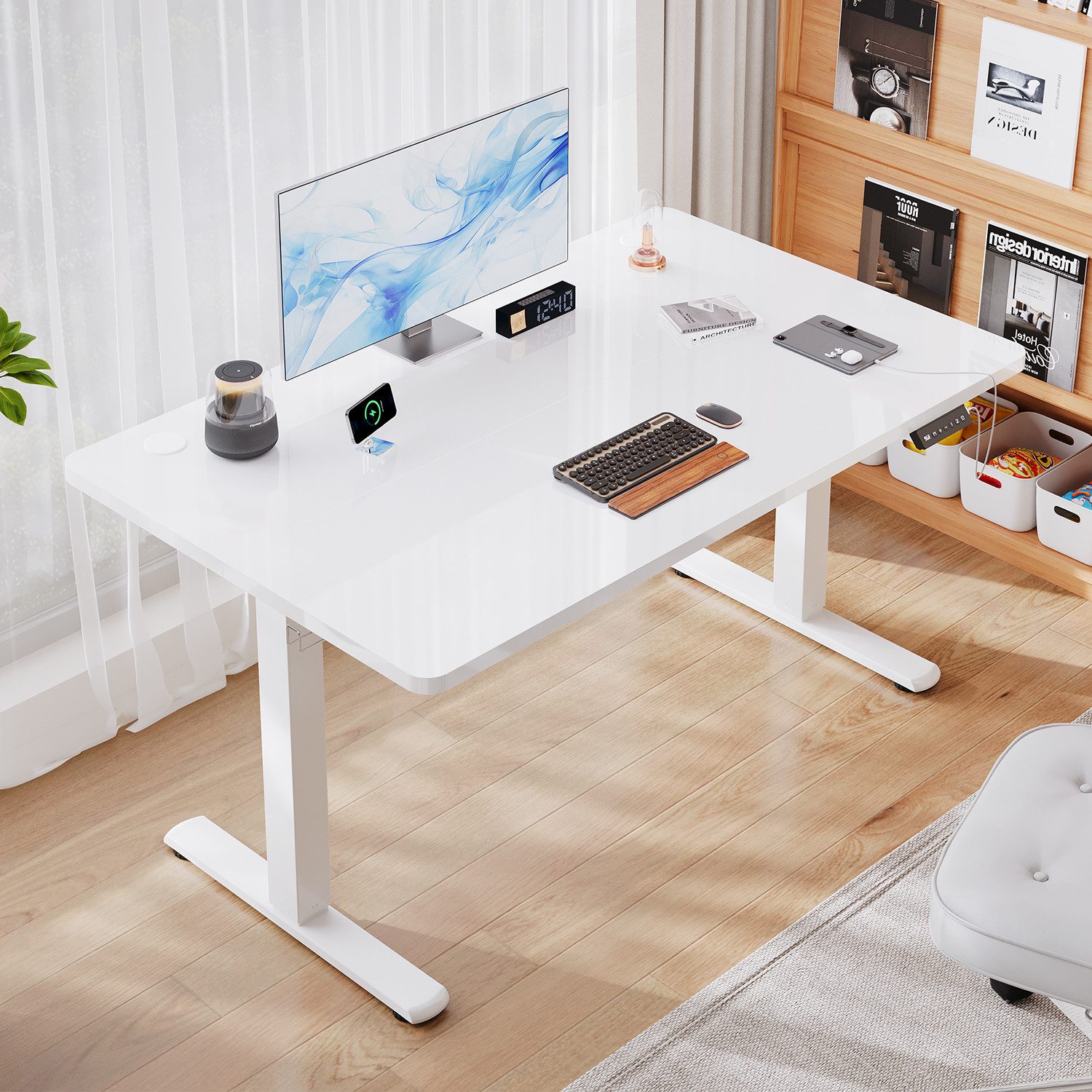 HOMALL Schreibtisch Höhenverstellbarer mit Gedächtnissteuerung, 110/120/140 günstig online kaufen