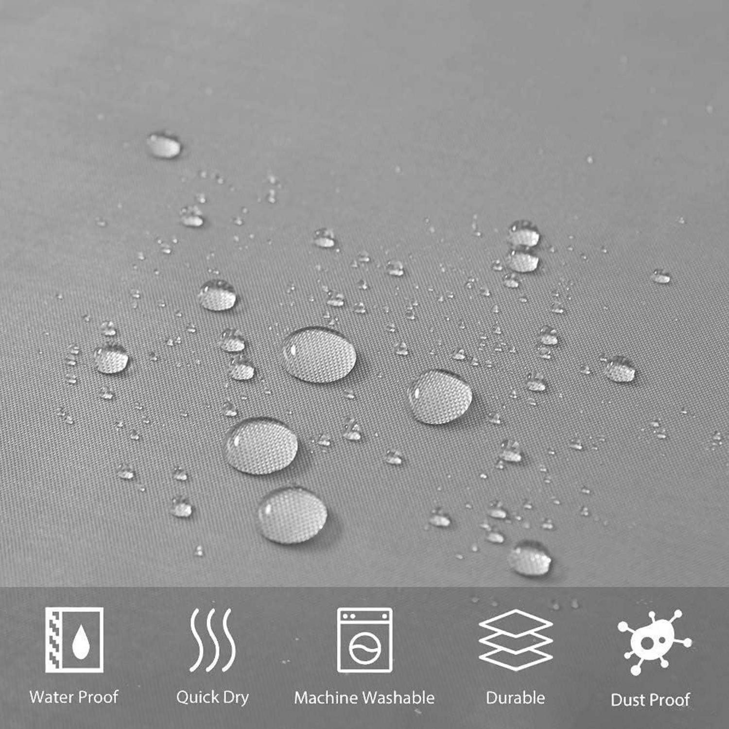 Furlinic Duschvorhang Schmaler Duschvorhang Grau 90x180 günstig online kaufen