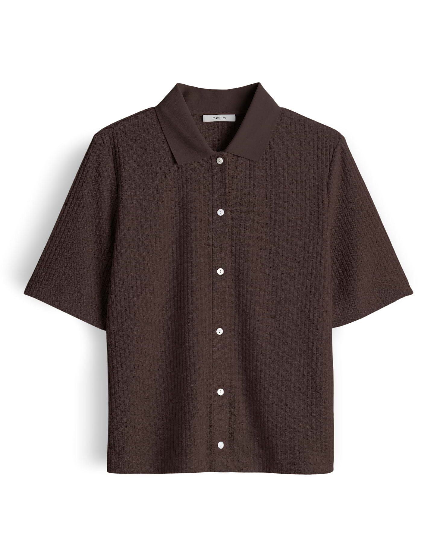 OPUS Poloshirt Poloshirt mit dezenter Rippstruktur Lockerer Schnitt, Knopfleiste, Polokragen