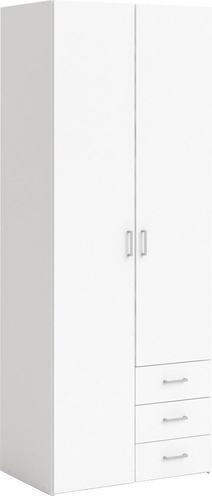 Home affaire Kleiderschrank, Mit viel Stauraum, graue Stangengriffe, Gr. ca günstig online kaufen