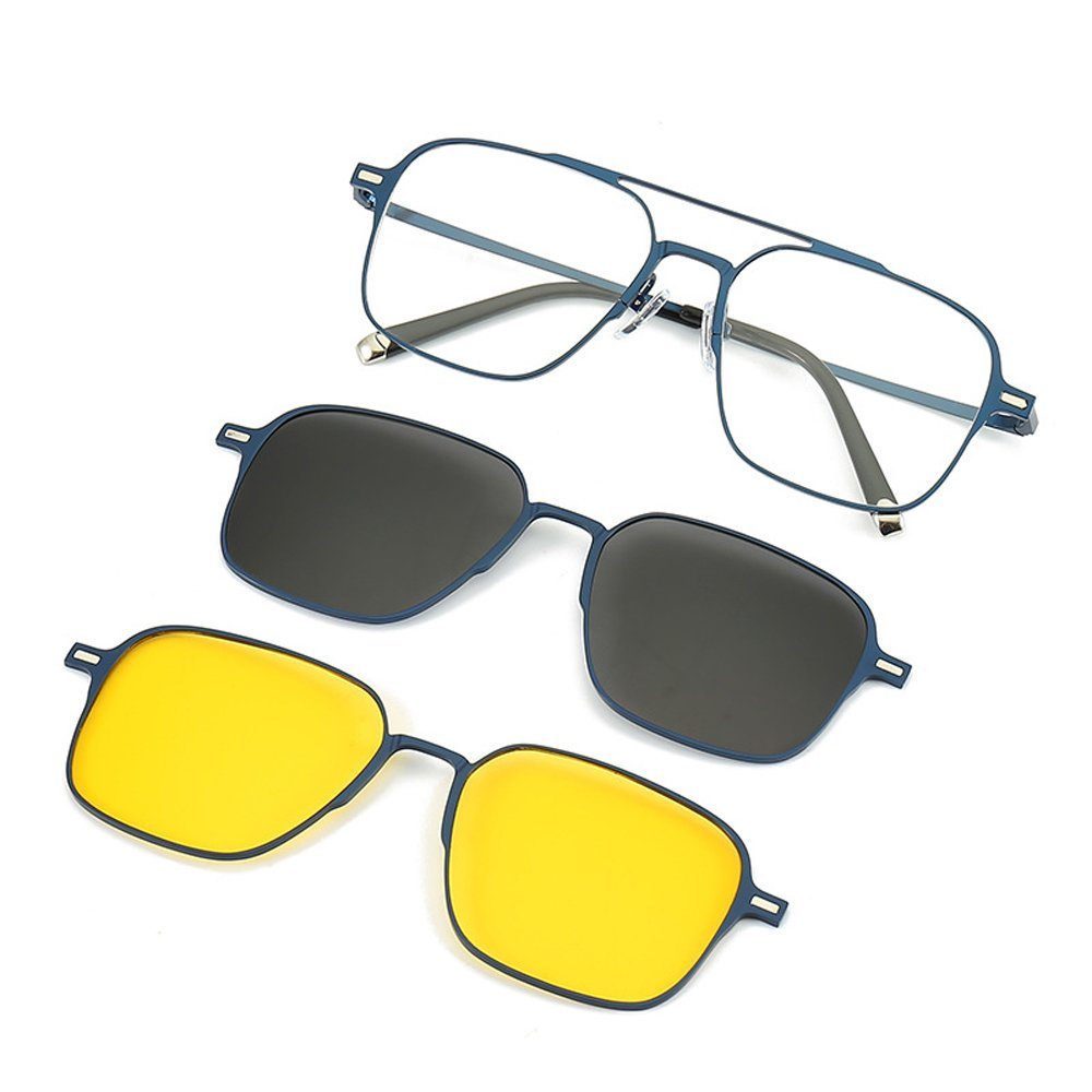 autolock Sonnenbrille Mit Magnet clip auf Sonnenbrille 3 in 1 Brille Anti-Blaulicht