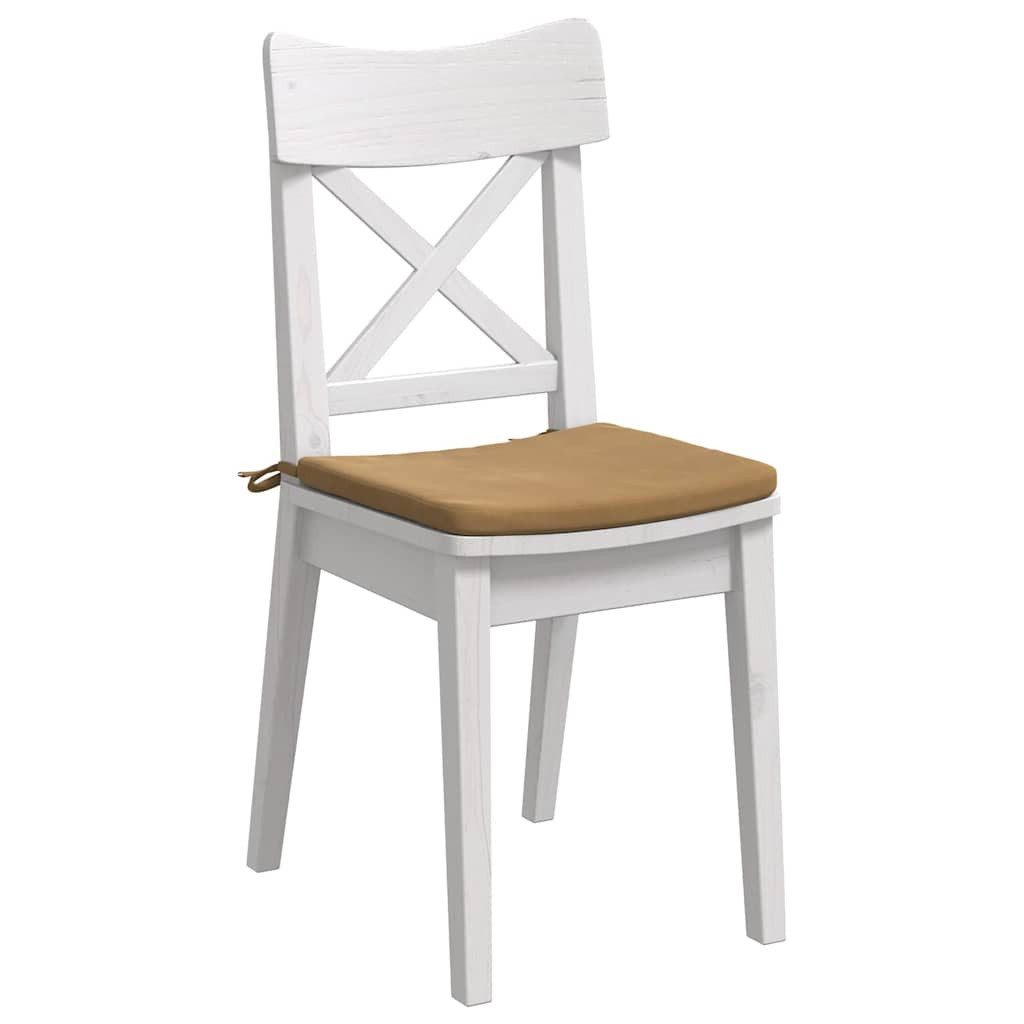 vidaXL Sitzauflage Sitzkissen 4 Stk. Samt Braun 40 x 40 x 3 cm, (4 St)
