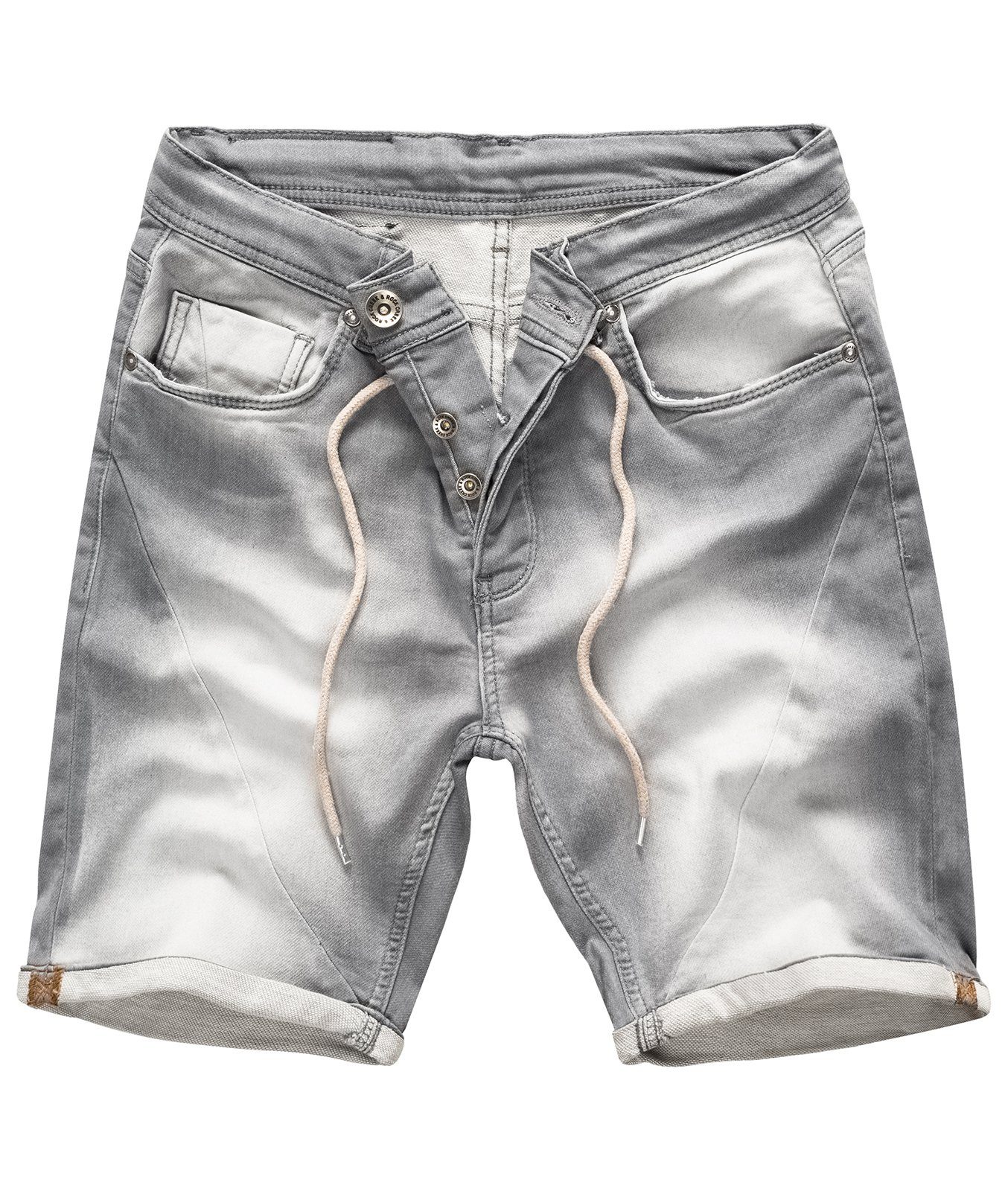 Rock Creek Jeansshorts Herren Sweat Shorts Jeans Shorts RC-2200 LIGHTGREY