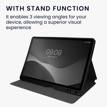 kwmobile Tablet-Hülle Hülle für Samsung s9 FE Plus, Slim Tablet Cover Case Schutzhülle mit Ständer