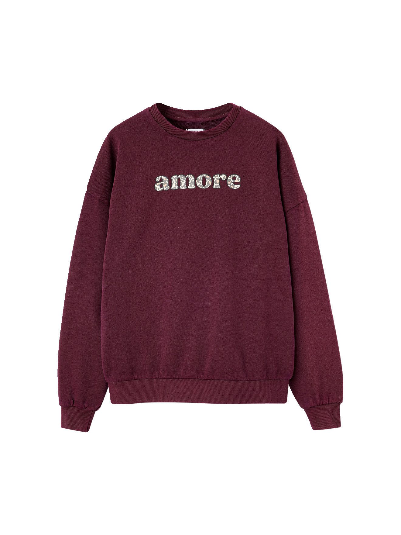 Sweatjacke Mädchen Oversized-Sweatshirt mit Leo-Print