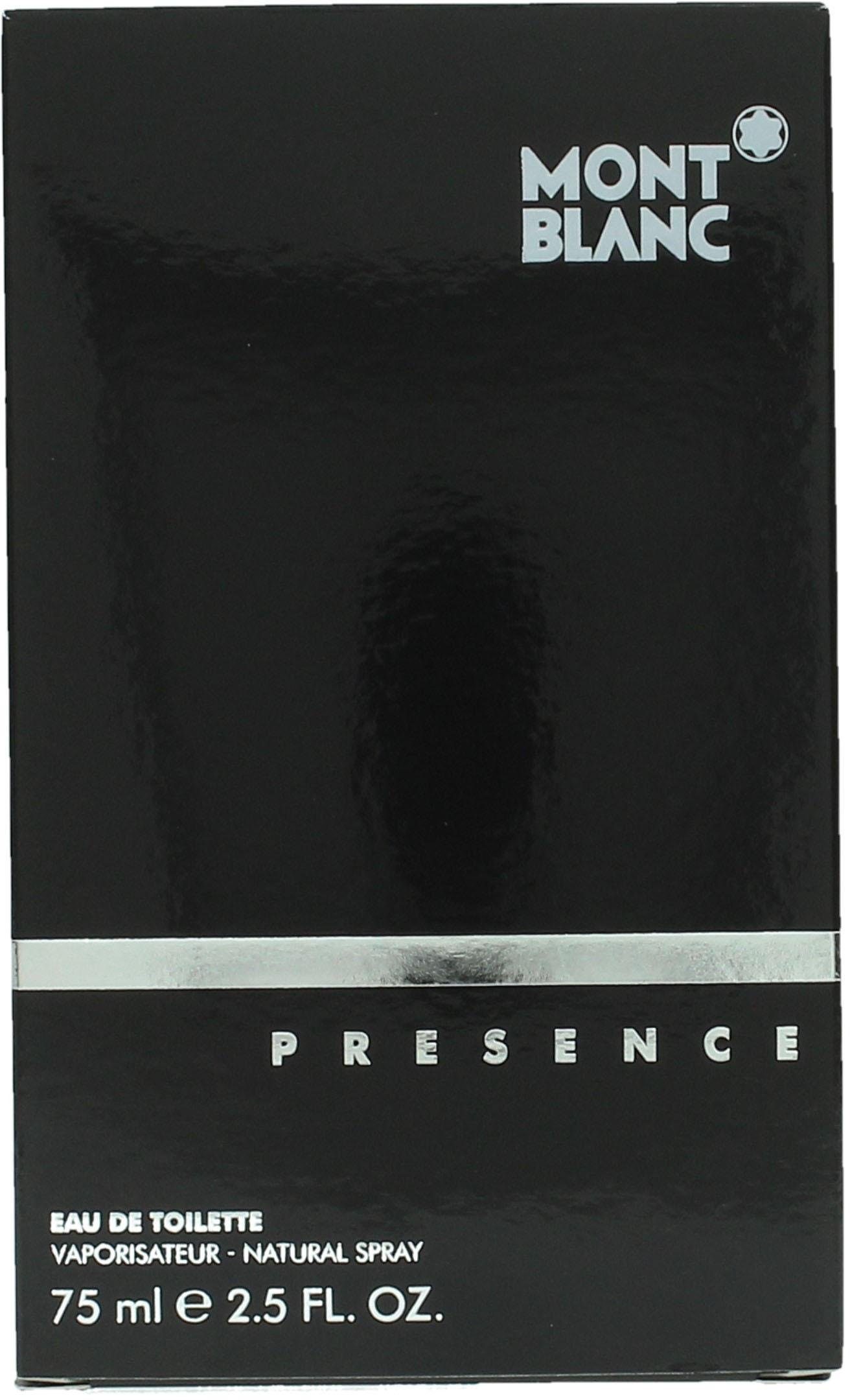 MONTBLANC Eau de Toilette Presence, Orientalisch-würziger Duft mit Bergamotte, Salbei, Apfel, Sandelholz.