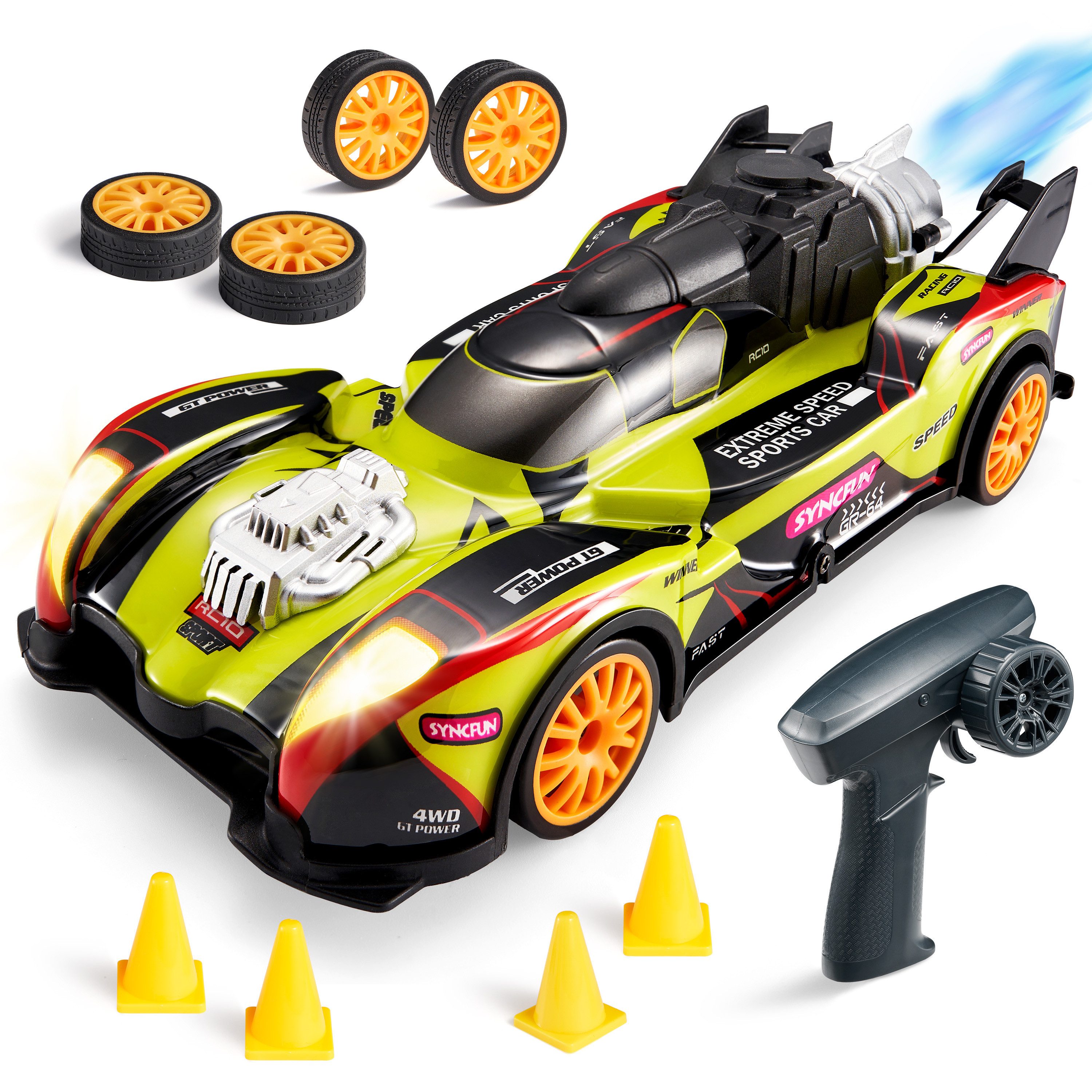 SYNCFUN RC-Auto 1:20 High-Performance RC-Driftwagen Driftspaß mit Rauch-Effekt 1200mAh