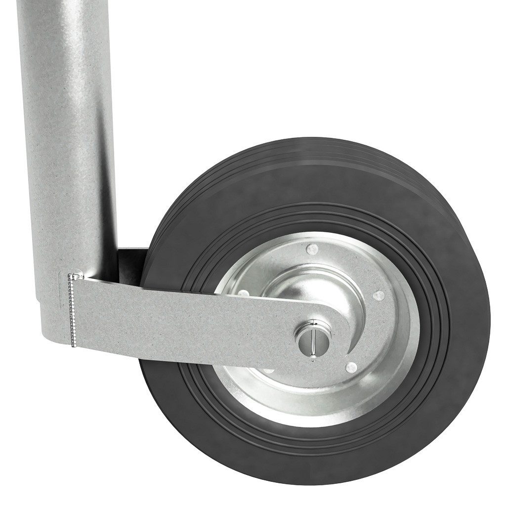 SUPROD Anhänger-Stützrad Stützrad mit Klemme Bugrad Anhänger Trailer 150 kg, Ø 48 mm Außenrohr – Bild 2 von 5
