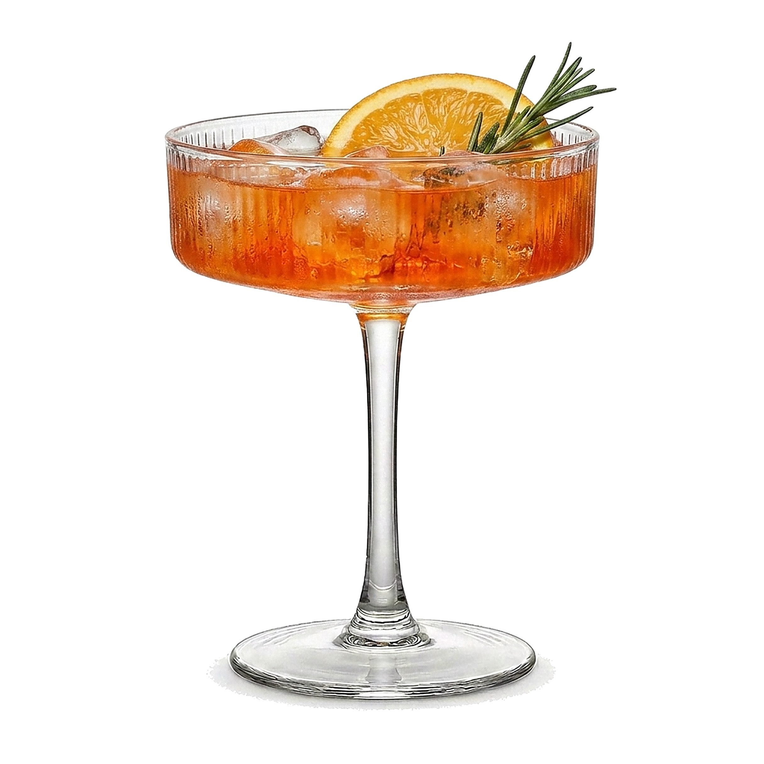 DAL CERO Martiniglas Cocktailglas – Elegantes geripptes Glas für Cocktails & Desserts, 1-tlg., 1-12er Set in 2 Größen