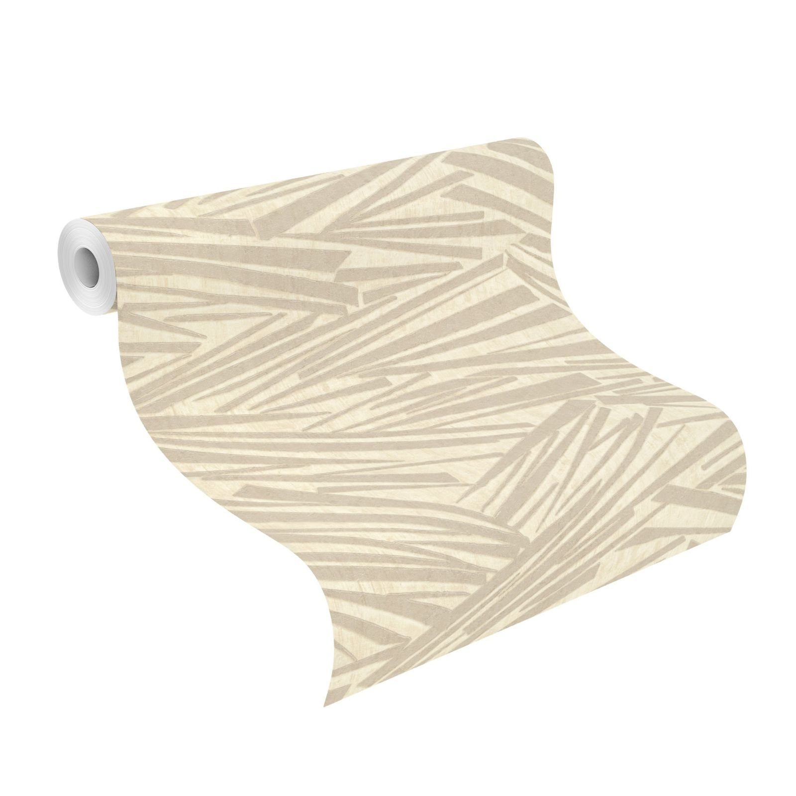 Rasch Vliestapete Grafik 3D-Effekt Striche Beige Metallic 608335 Sky Lounge
