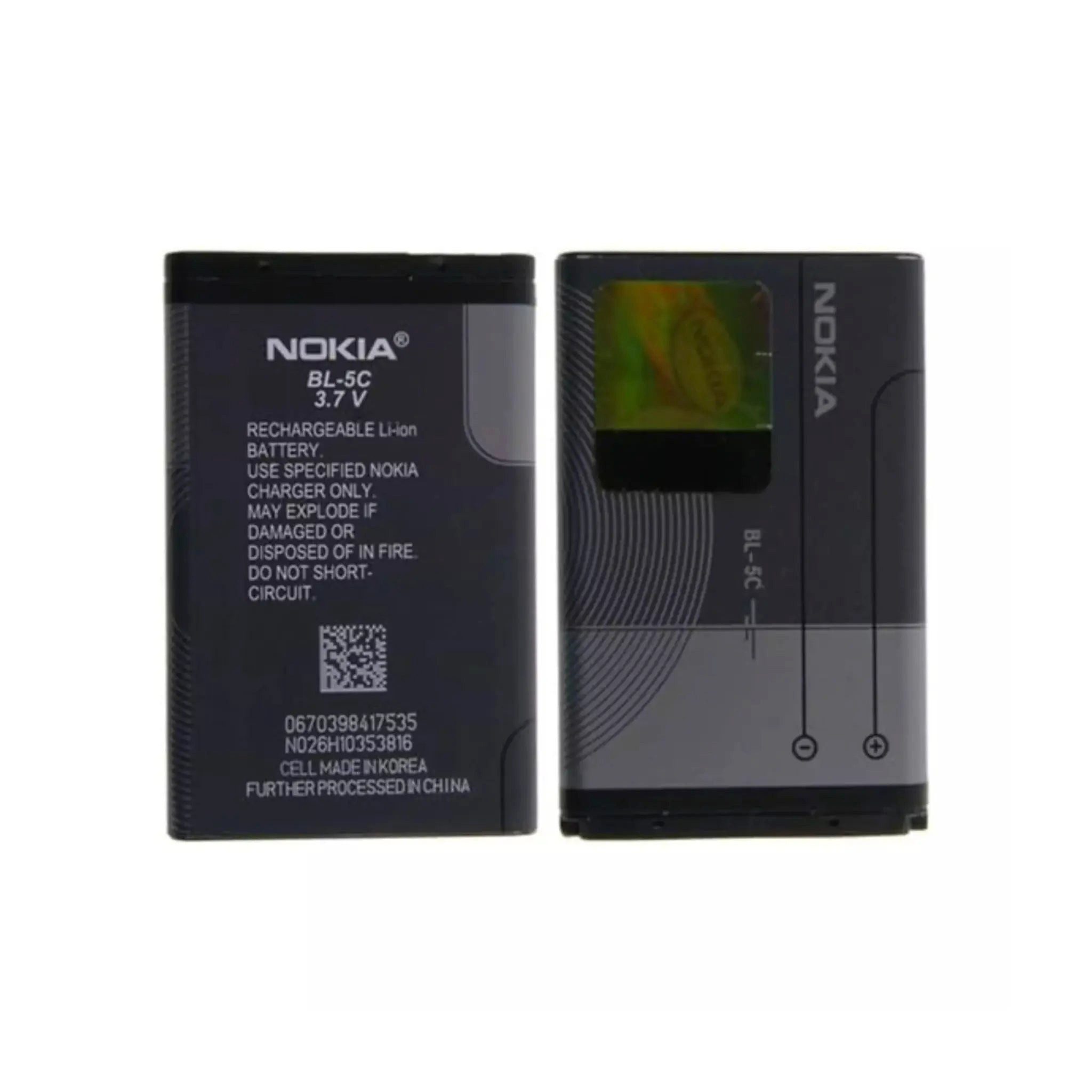 Nokia Akku BL-5C Li-Ion 3.7 Volt 1020 mAh Handy-Akku 1020 mAh