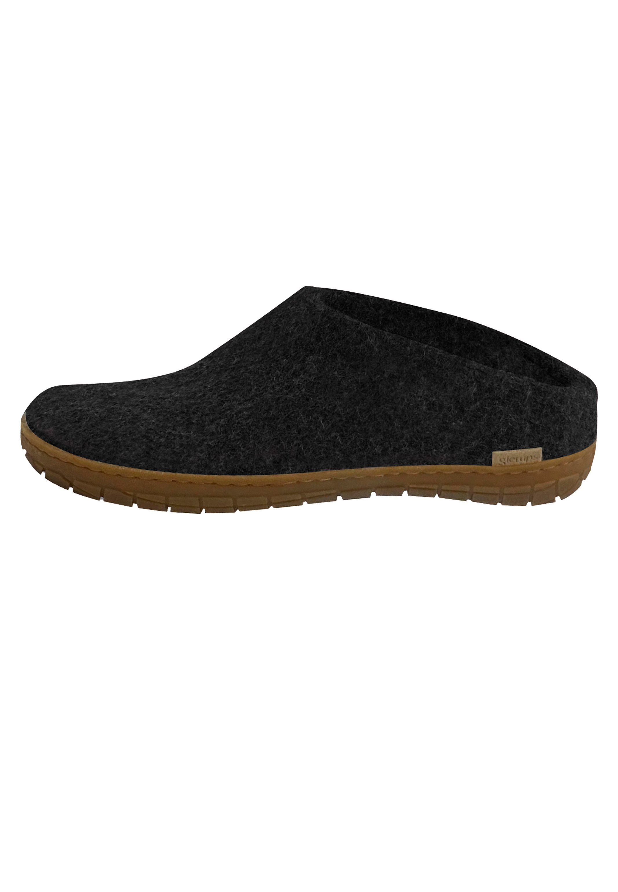 glerups dk Naturkautschuksohle Pantoffel (1-tlg) Pantoffeln - Aus 100% reiner Naturwolle, Schützt vor Geruch
