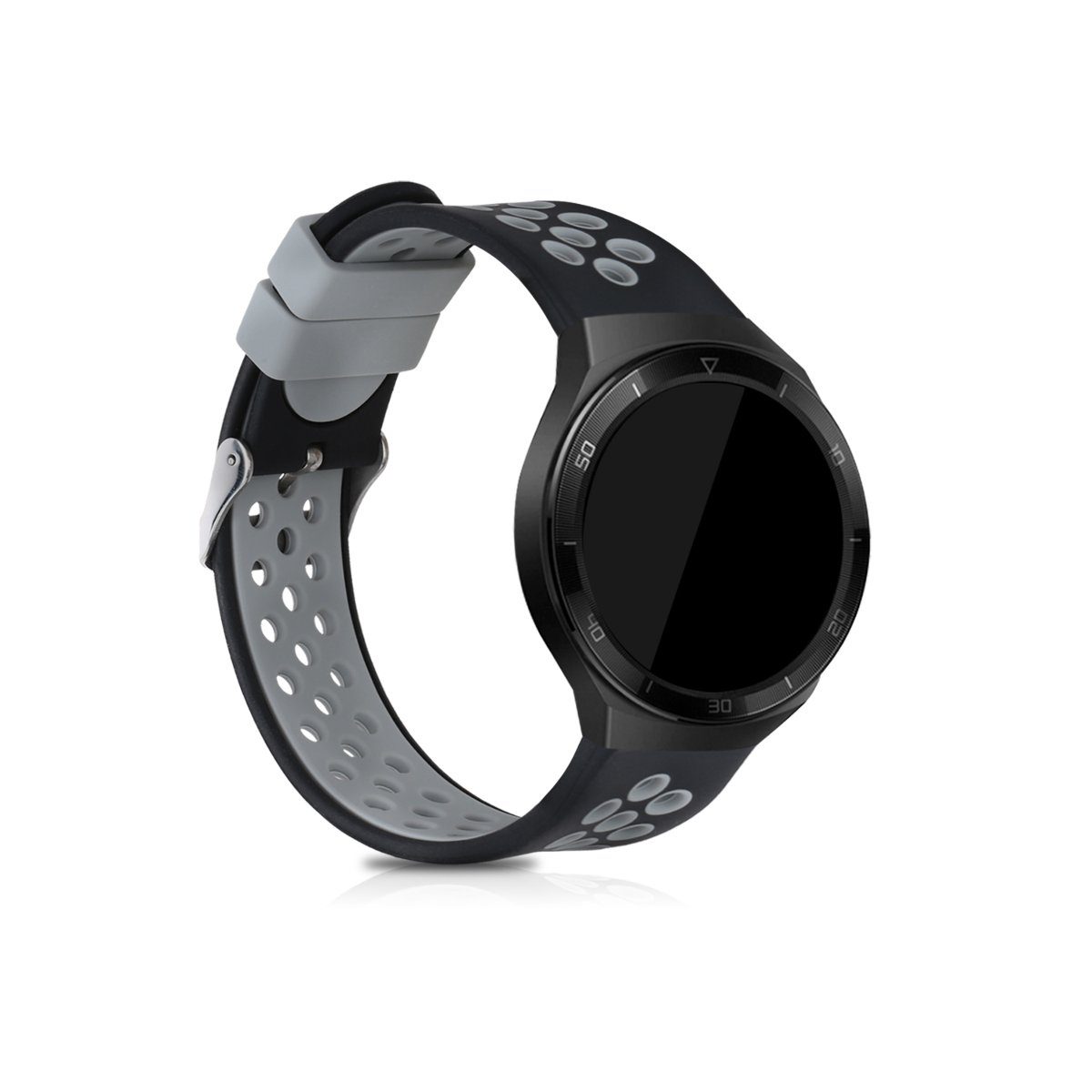 kwmobile 2x Uhrenarmband für Huawei Watch GT 2e / Watch GT2 46mm / Watch GT3 Smartwatch, 2-tlg., Fitnesstracker Band Set aus TPU Silikon - Ersatzarmband Smartwatch