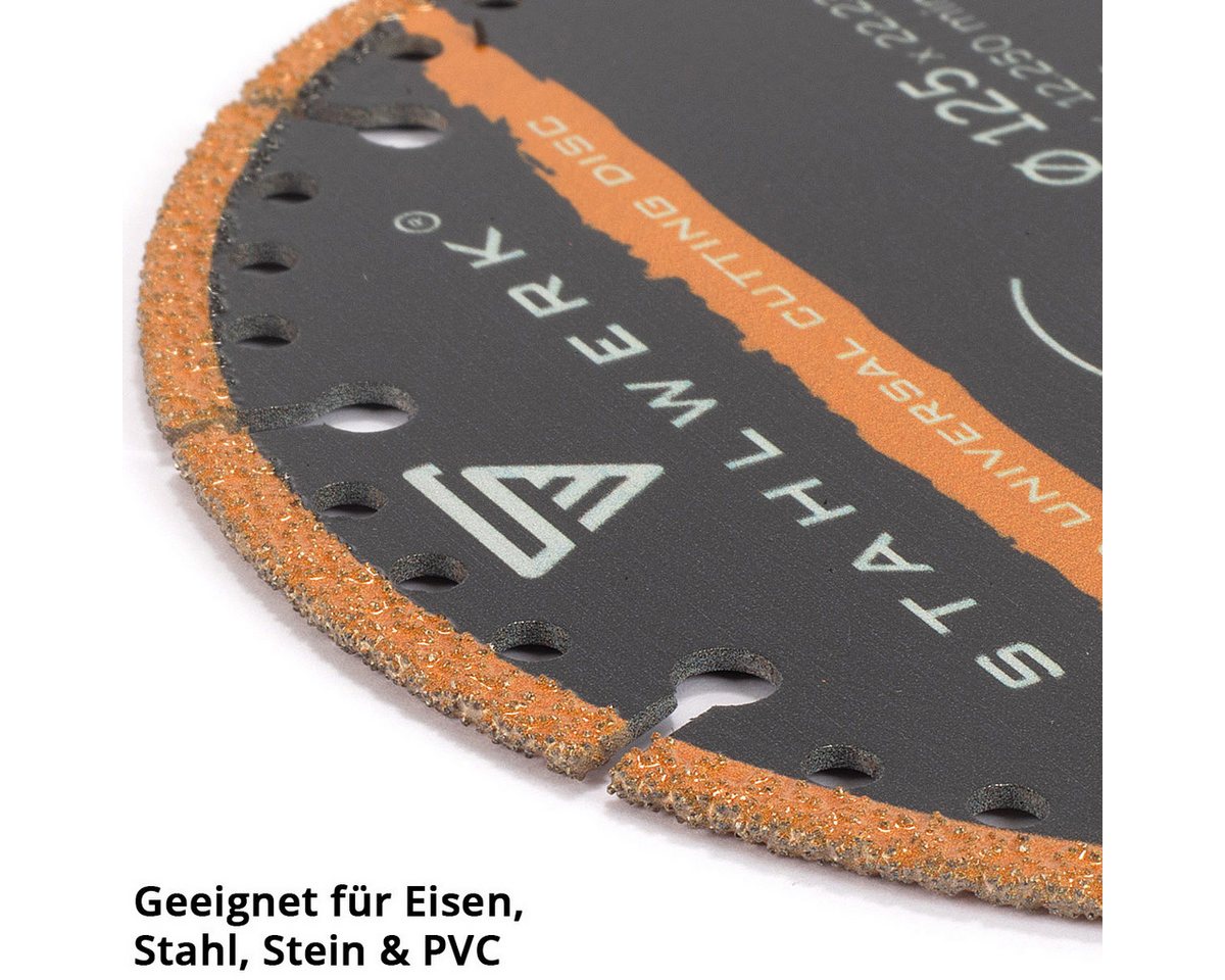 Thumbnail - STAHLWERK Trennscheibe Diamant Universal Trennscheibe 2er Set 125 x 22,23 mm, Ø 125 mm, (Packung, 2-tlg), ? Bohrung: 22....