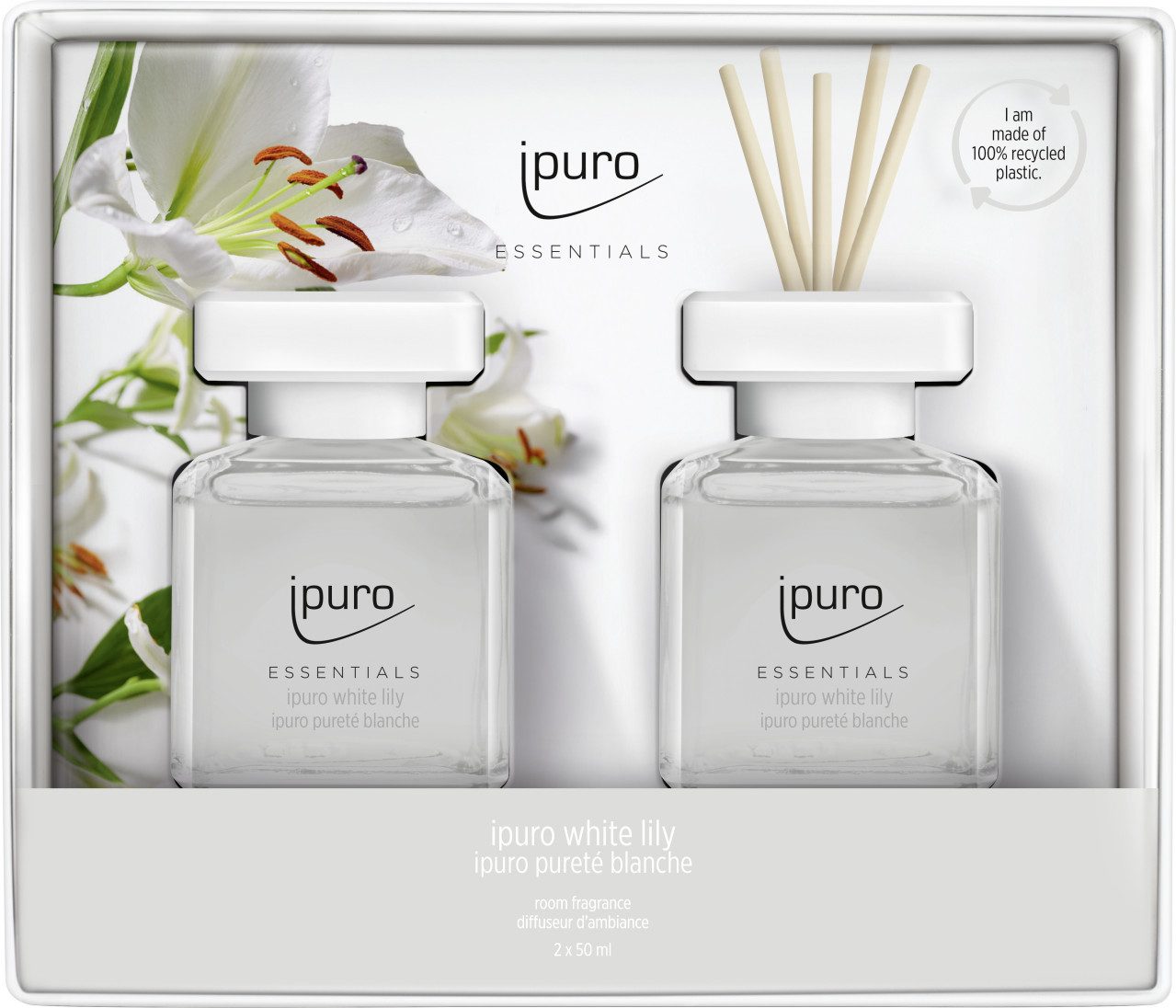 IPURO Raumduft ipuro ESSENTIALS Raumduft Set White Lily 2 x 50 ml