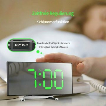 Gontence Wecker LED-Digitaler Wecker,Snooze, LED-Display,Alarmwecker,Tischuhr