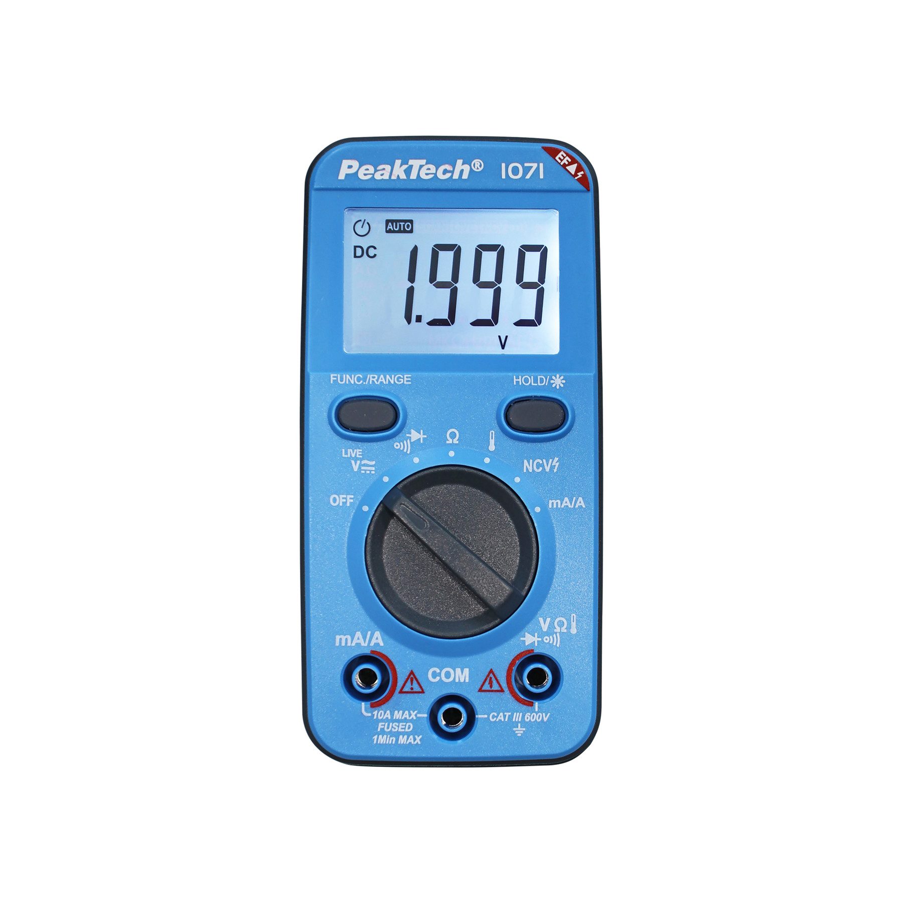 PeakTech Strommessgerät PEAKTECH Multimeter, P 1071, 600 V AC/DC, NCV