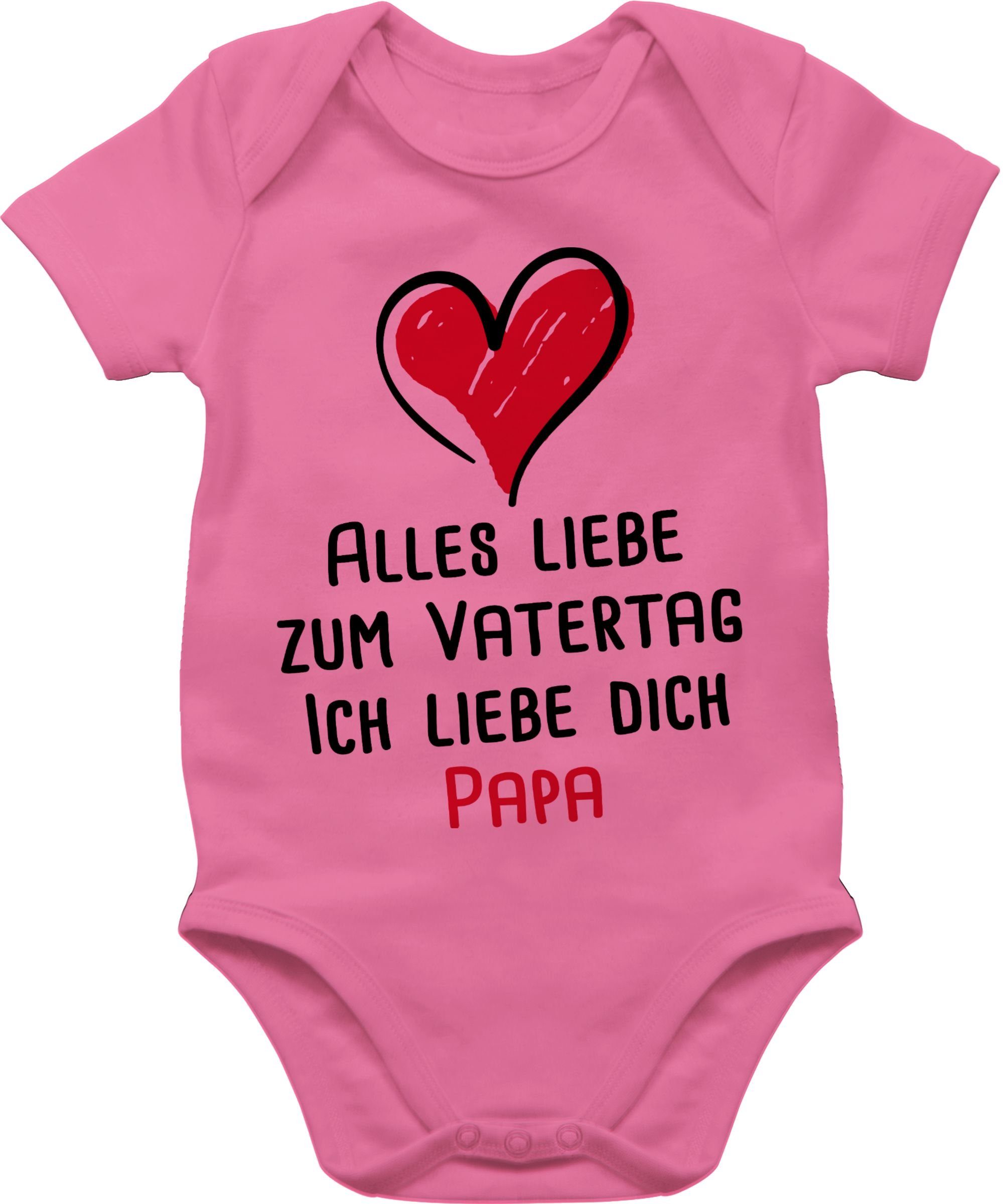 Shirtracer Shirtbody Alles liebe Papa zum Vatertag I Geschenk Vatertag Baby 2 Pink