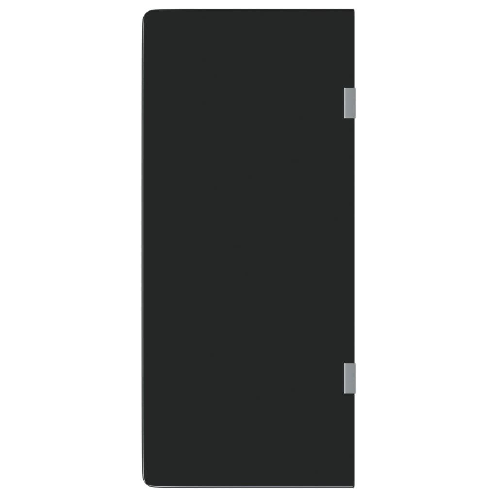 vidaXL Urinal Urinal-Trennwand Wandmontage Schwarz 90x40 cm Hartglas, Glas