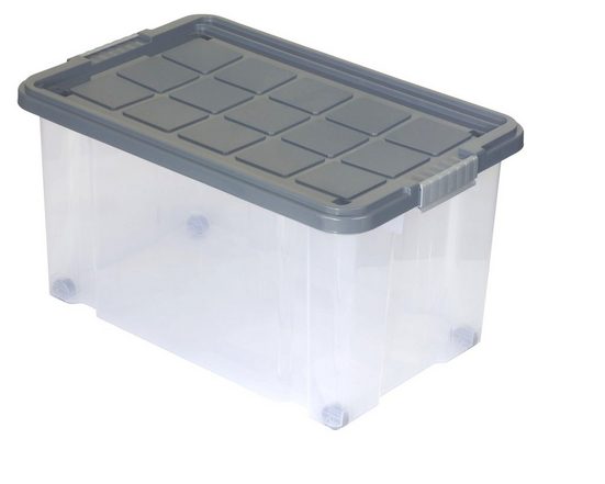 BigDean Aufbewahrungsbox »Eurobox mit Deckel und Rollen 60 X 40 X 33 cm