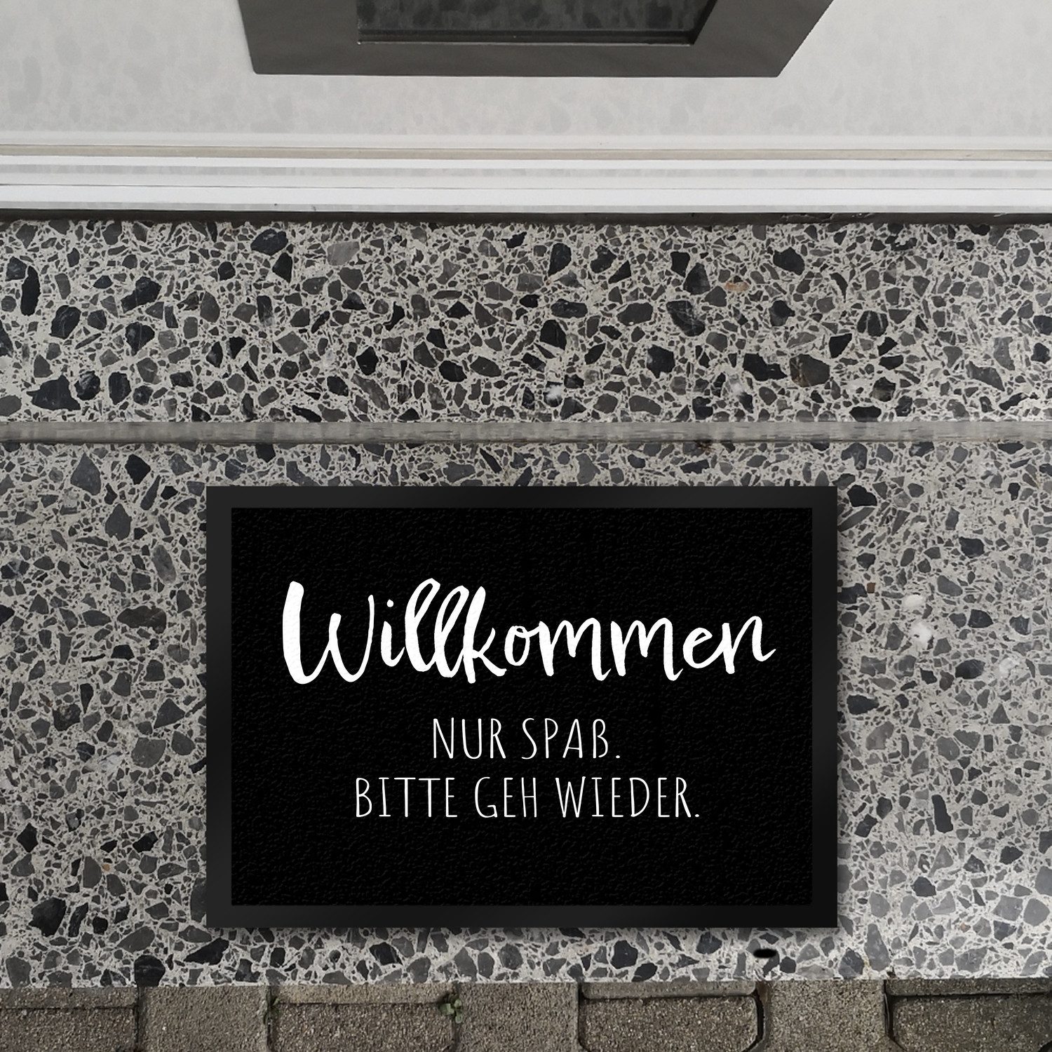 speecheese Fußmatte Hau ab Fußmatte in 35x50 cm Willkommen Nur Spaß. Bitte günstig online kaufen