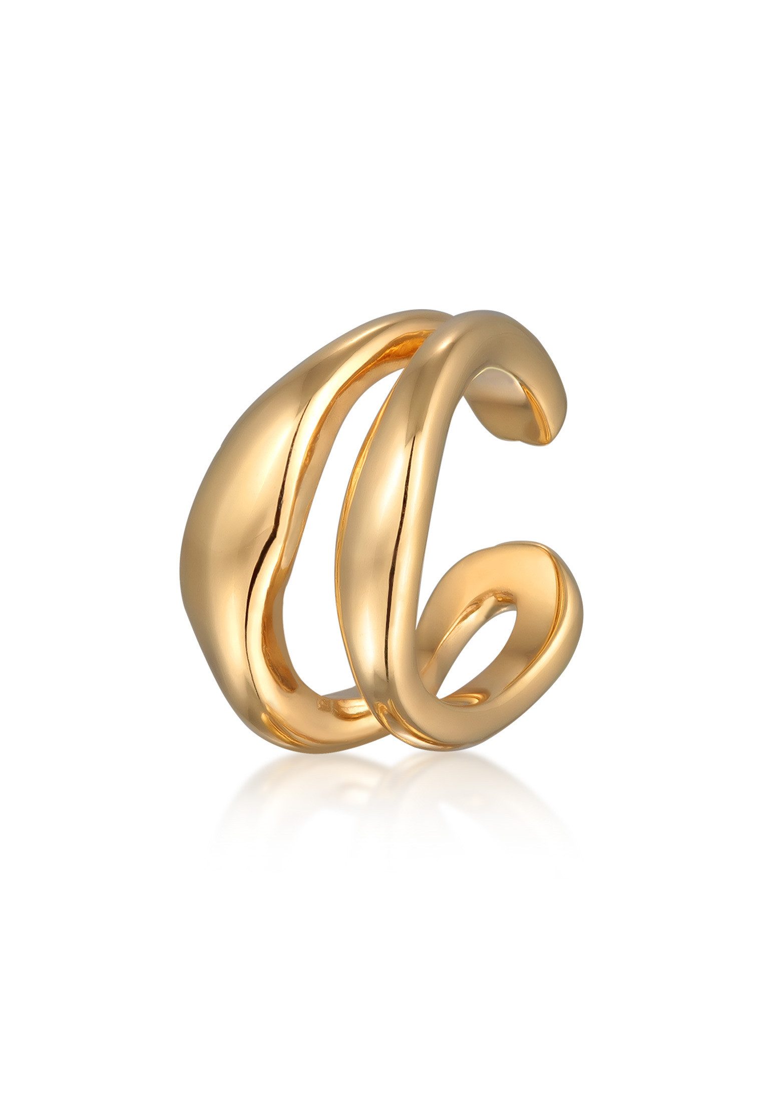 Ohrklemme Earcuff Single Ohrklemme Organic Design 925 Silber