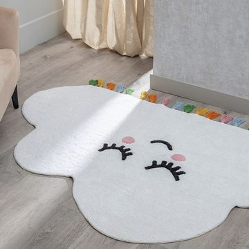 Teppich Kinderteppich Baumwolle Schlafende Wolke 150 x 90 cm, Bigbuy, Höhe: 13 mm